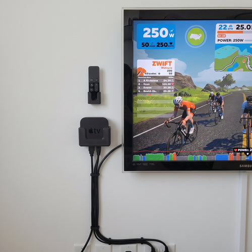 RideHub holder til Apple TV ved hometrainer
